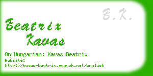 beatrix kavas business card